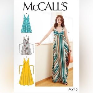 McCalls 7945 Sewing Pattern for Womens Dress, Summer Dress, Maxi Dress